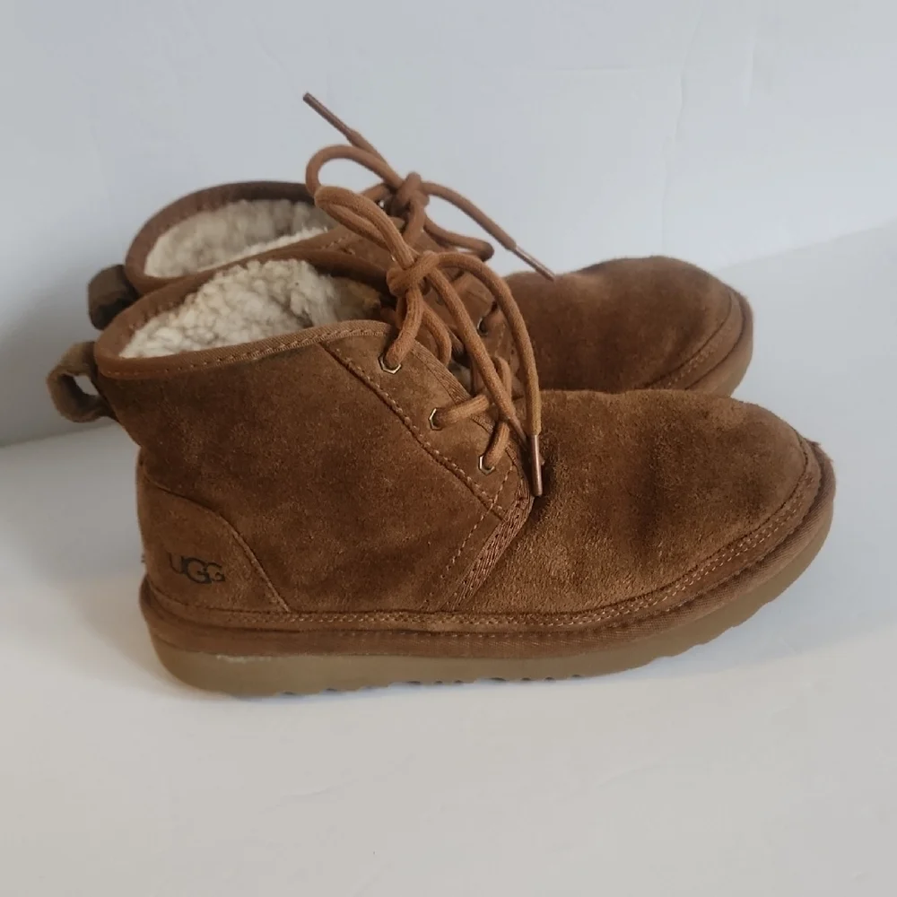 UGG Brown Suede Ankle Boots For Kids